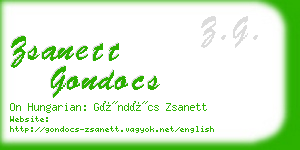 zsanett gondocs business card